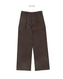 Living pintuck half-bending cotton pants