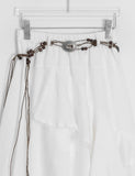 Muhi Unbalance Lace Belt Set Banding Long Skirt