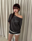 Star fairy boat-neck cut short sleeves