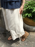 [BAONHAUS] Loenin Cotton Strap Bermuda Pants