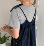 Leton Denim Sleeveless Blouse