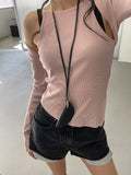 Connie unbalanced halter-neck bolero Set