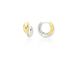 Etreve Silver (C) Dual One-Touch Earrings