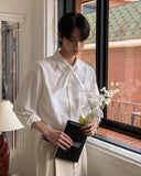 Luke Ribbon Tie Over Fit Shirt