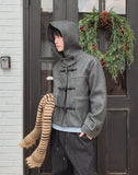 Mock Duffle Hooded Short Coat