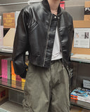 With Biker Leather Jacket