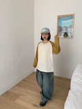 [unisex] Abus embroidery denim wide balloon pants