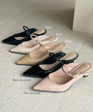 Elfinnu Strap Stiletto Mule Shoes