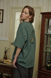 Frog Pop Embroidery Short Sleeve T-shirt