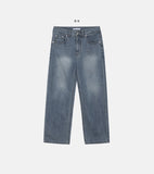 Organic wide denim pants