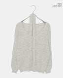 [Muffler SET] Mor V-neck loose fit long knit