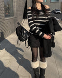 Krong Fleece Leather Mini Backpack