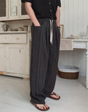 Seilen Stripe Banding Wide Slacks