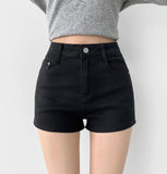 Hip Volume Span Cotton Shorts