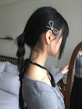 Muving Balletcore Silver Ribbon Hairpin