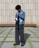 Biker Washed Denim Jacket