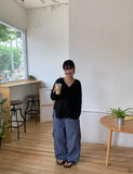 Nelki V-Neck Summer Linen Over knit Cardigan