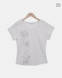 Yurem Rose Silver Short Sleeve T-shirt
