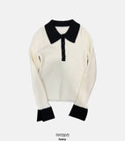 Chocolate collar knit