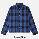 Ombre Over Check Crop Shirt