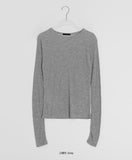 Nohidi Tencel Layered Loose Fit Long Sleeve Tee