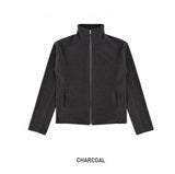 Miren Side Rip High Neck Fleece Zip-up