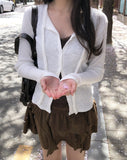 Mood Strap Ribbed Cardigan