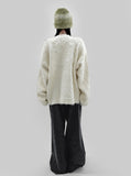 Wool 10%) Ditto Button Slit Knit