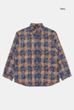 Moss bleach ombre check shirt