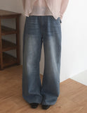 Vico Back Pocket Wide Denim Pants