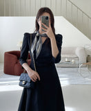 Miles Shirring Wrap Flare One Piece
