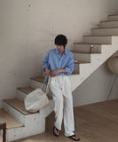 Etri Two-Tuck Banding Slacks