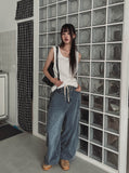 Rocky Big Wide Strap Balloon Denim