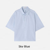 Aaron Summer Basic Half Crop Shirt