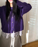 Dean Two Button Round Neck Wool Cardigan