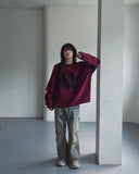 Denti damage brush denim pants