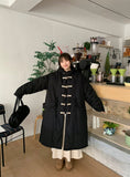 Necoco banding corduroy pintuck long skirt
