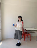 Jutti Dot Ribbon Frill Blouse