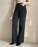 Location Brushed Wide Denim Pants