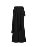 [mnem] Fluid Layered Skirt Pants
