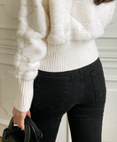 Want brushed black bootcut pants