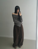 Turnon Cotton Color Wide Banding Pants