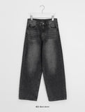 Belker Brushed Denim Balloon Wide Pants