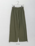 [BAONHAUS] Gokobu Color Cotton Banding Wide Pants