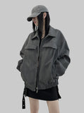 Shop pocket leather blouson