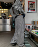 Wearing Stripe Banding Pants