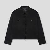 Gloss Velvet Quilted Work Jacket