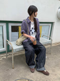 Silin Cut Balloon Wide Denim Pants