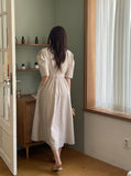 Dali Stripe Color Matching Shirt Banding One Piece