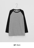 Mandu Color Matching Raglan Long Sleeve Tee